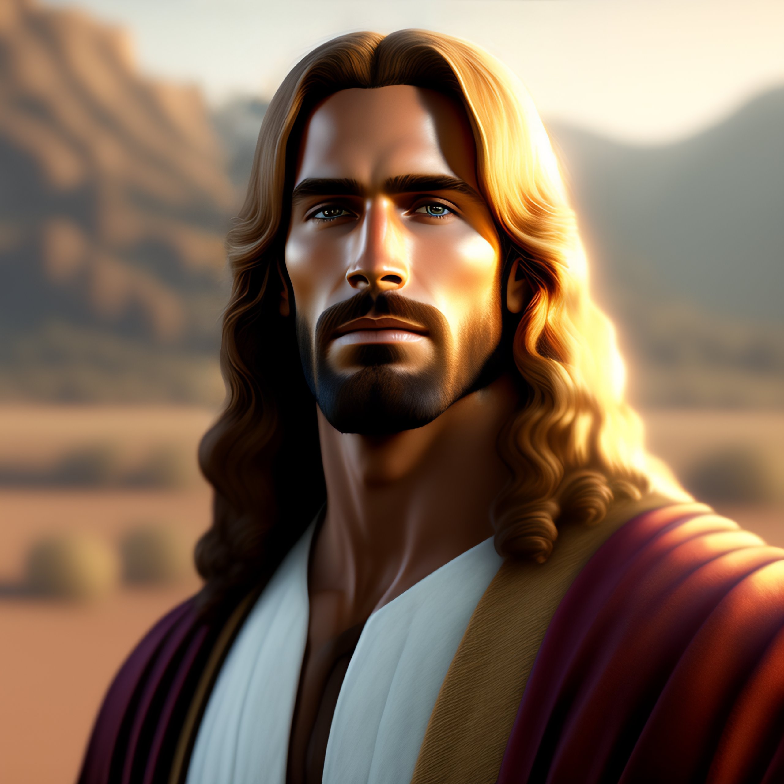 Lexica - Portrait of jesus christ who looks like Giga chad, 4k, realistic